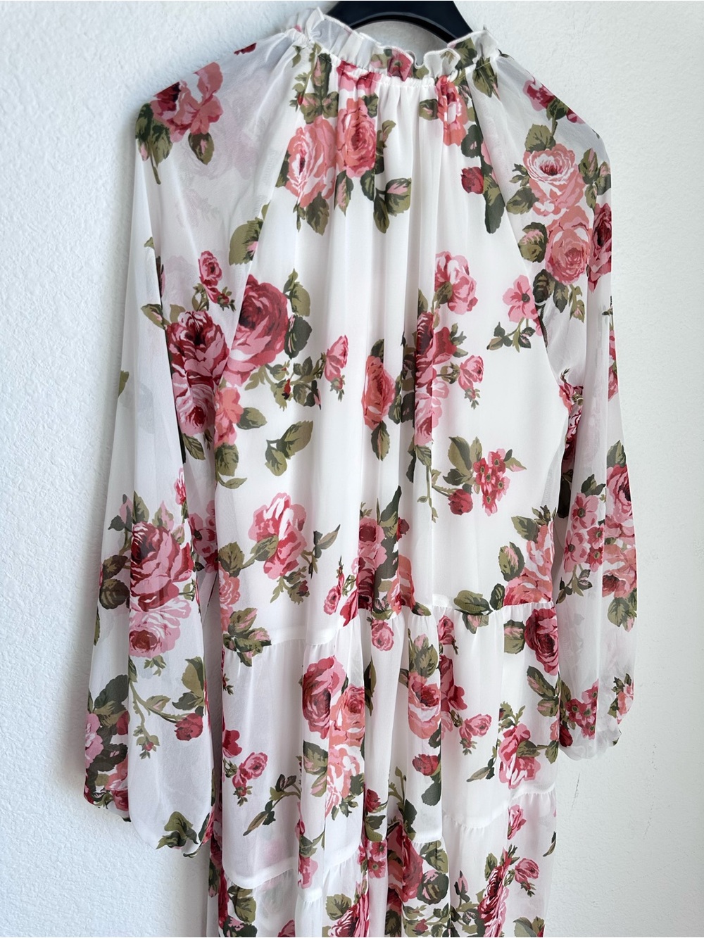 Show me your MUMU floral print puff sleeve mini dress NWT Large - Picture 11 of 11